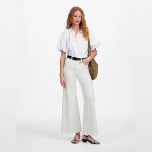 Madewell Women's White Flare Jeans